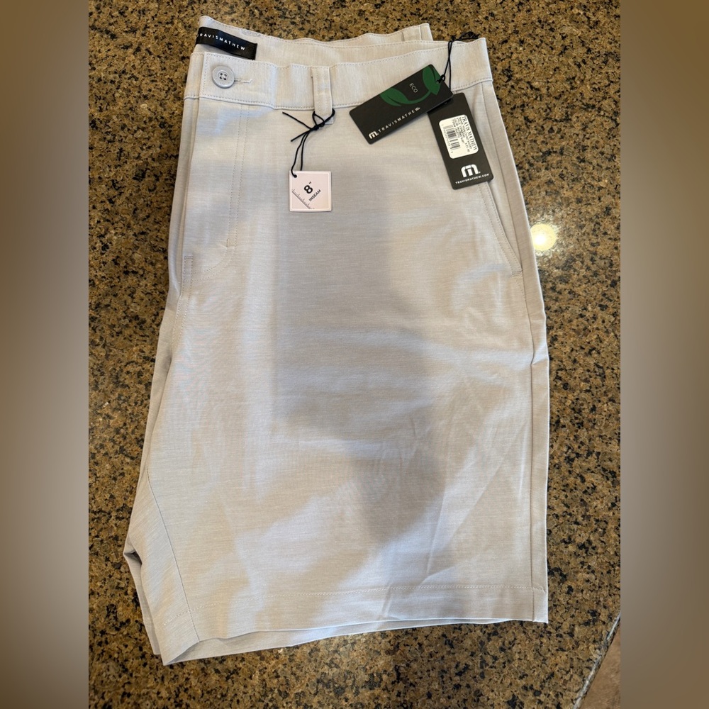 Travis Mathew Tech Chino Golf Short Gray NWT